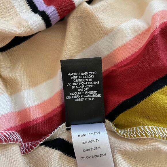 Torrid NWT Collared Skater Dress - Super Soft Multi Stripe Size 0X Short Sleeve - Picture 9 of 9